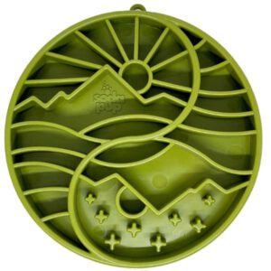 Sodapup Yin Yang Design Shallow Etray Enrichment Slowfeeder Bowl – Green