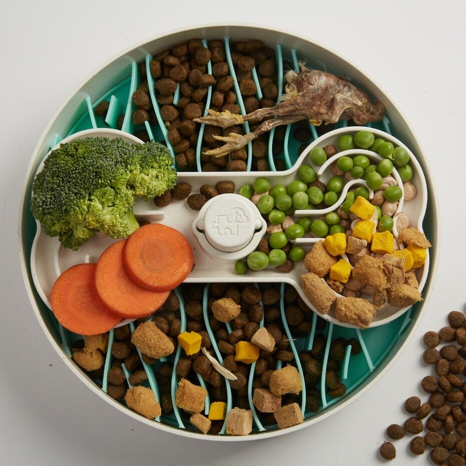 Pet Future Puzzle Feeder Slow Feeder Voerpuzzel Wit Groen