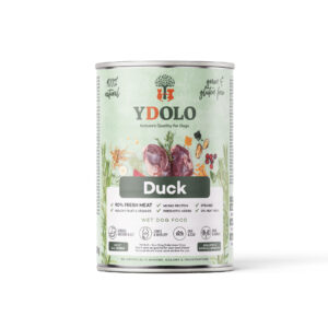 YDOLO Wet Food Duck Blik natvoer met de smaak duck, speciaal samengesteld voor honden. Rijk aan hoogwaardig vlees en natuurlijke ingrediënten voor een smakelijke en voedzame maaltijd.