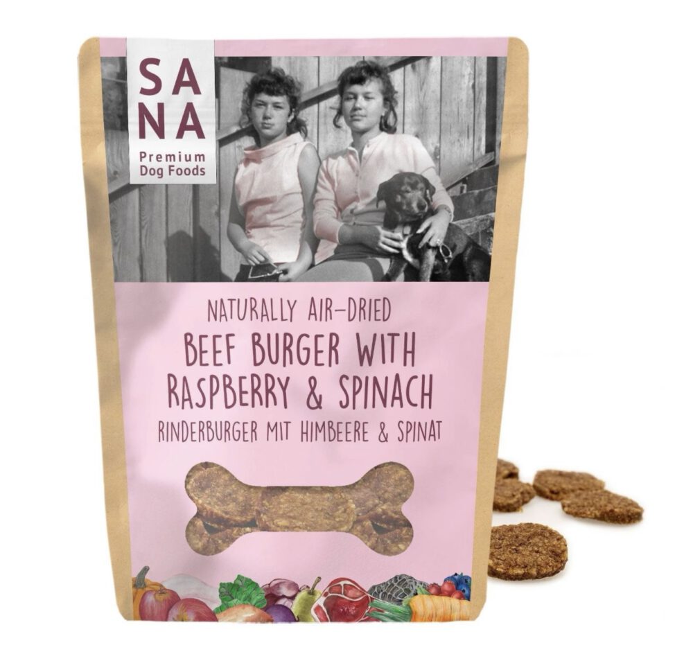 SANADOG Runderburgers met Frambozen en Spinazie 100